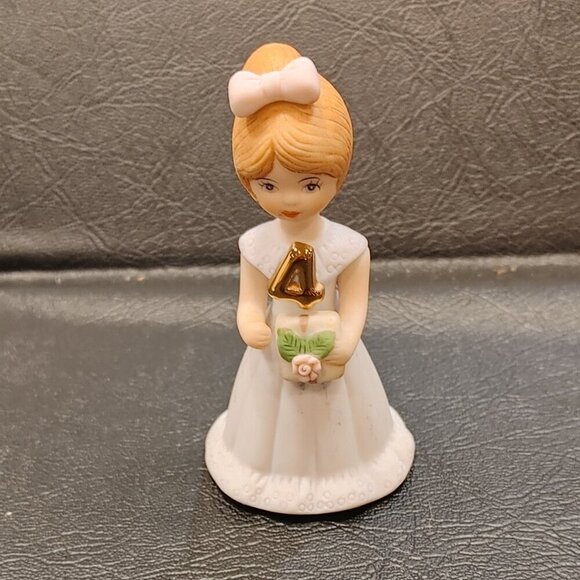 Enesco Growing Up Girls “Age 4” Porcelain Figurine - Picture 1 of 5